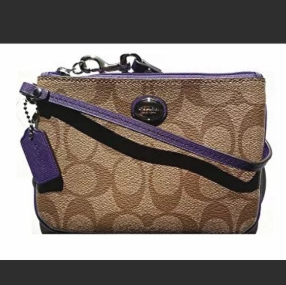 Coach Handbags - Genuine Coach Signature Peyton Wallet Wristlet